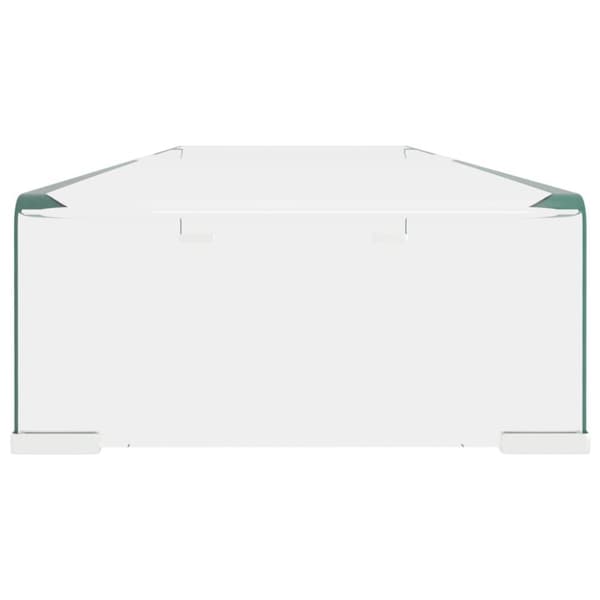 vidaXL TV-benk glass klar 100x30x13 cm