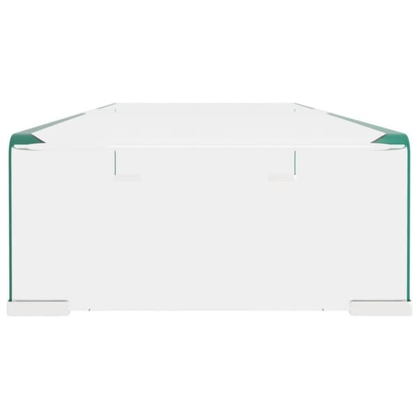 vidaXL TV-bord/monitorstand i klart glas 80x30x13 cm