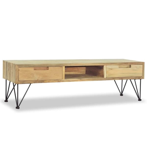 vidaXL TV-taso 120x35x35 cm Täysi tiikki
