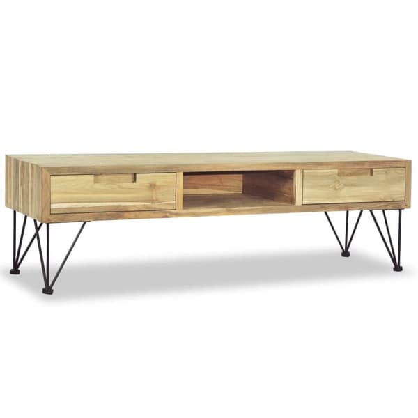vidaXL TV-taso 120x35x35 cm Täysi tiikki