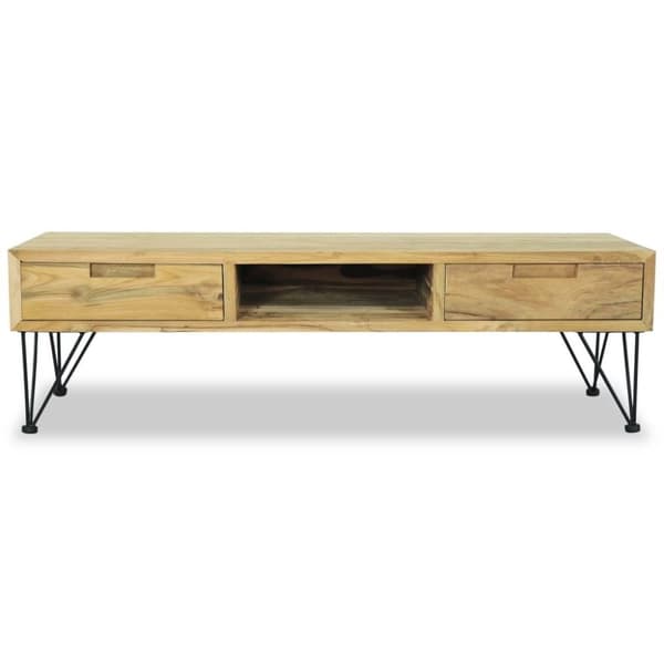 vidaXL TV-taso 120x35x35 cm Täysi tiikki