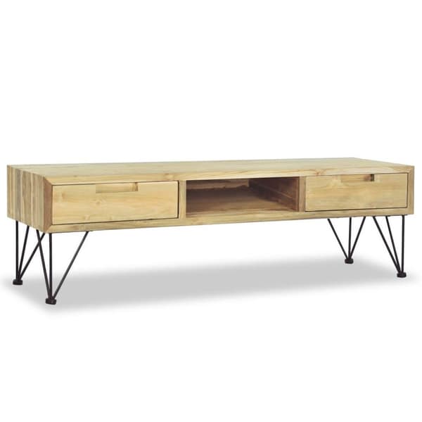 vidaXL TV-taso 120x35x35 cm Täysi tiikki