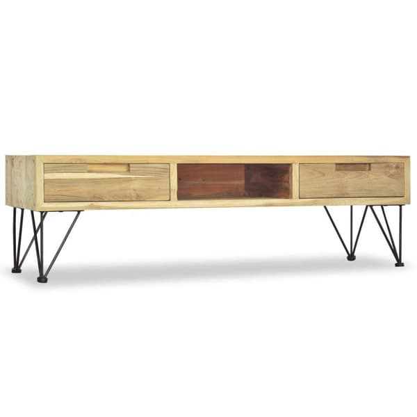 vidaXL TV-benk 120x35x35 cm massiv teak