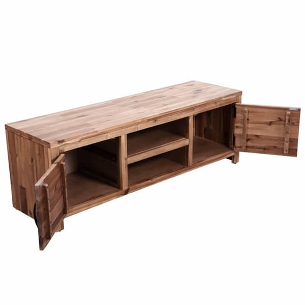 vidaXL TV-bänk massivt akaciaträ 120x35x40 cm