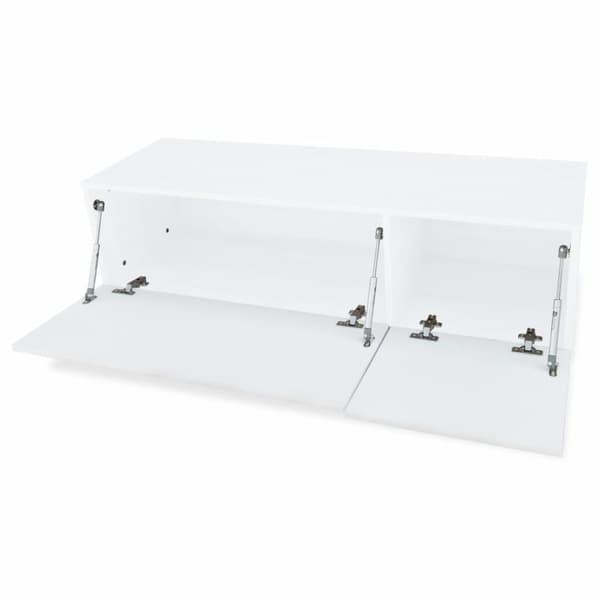 vidaXL TV-möbel spånskiva 120x40x34 cm vit högglans