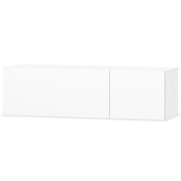 vidaXL TV-möbel spånskiva 120x40x34 cm vit högglans