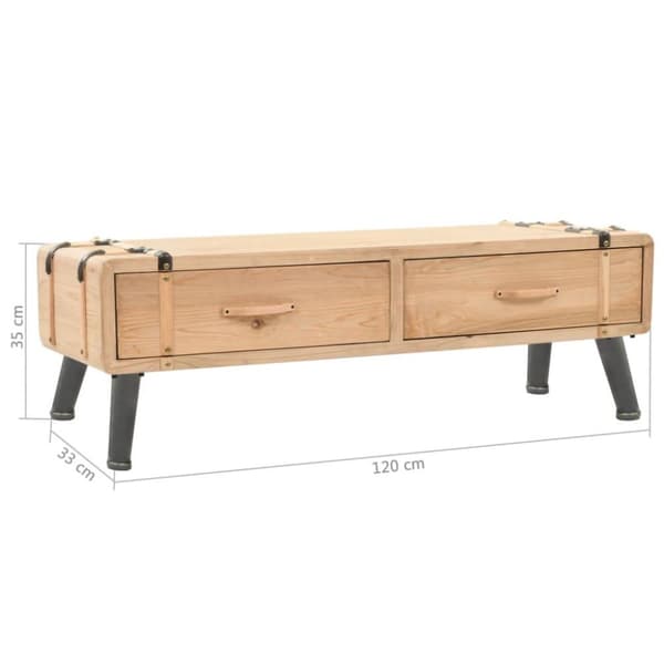 vidaXL TV-benk heltre gran 120x33x35 cm