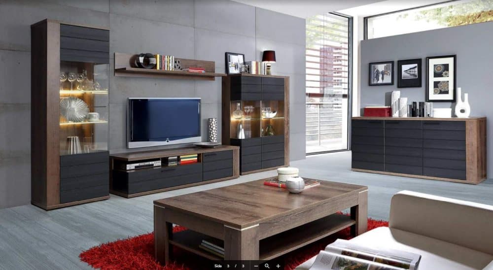 LACIUM 327x197x42 TV-MÖBELSET MED LED