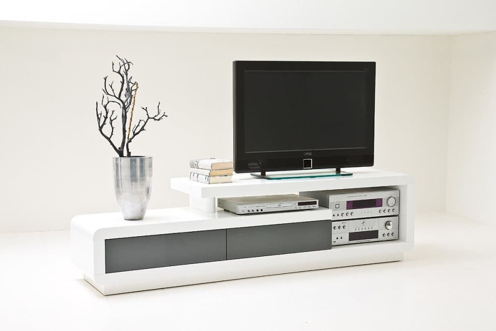 CELIA TV-bänk 170 VIT/GRÅ