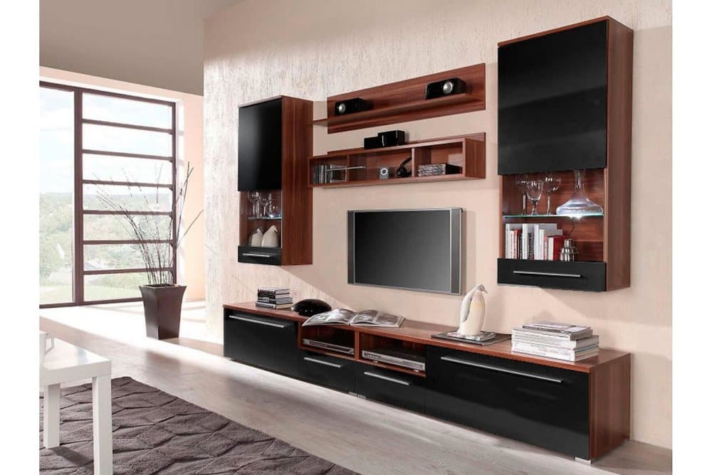 LUNA MEDIAMÖBEL 260 VALNÖT/SVART