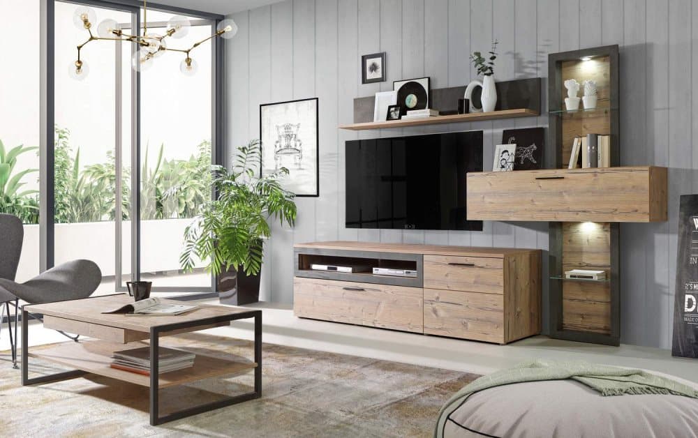 OMIRA TV-MÖBELSET 255 EK/GRÅ