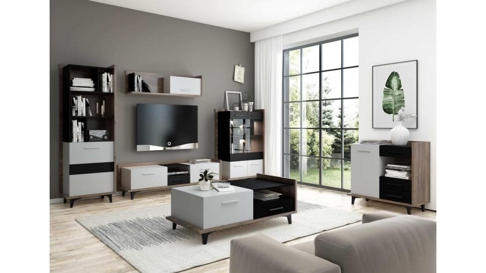 TV-MÖBELSET BONUS EK/VIT