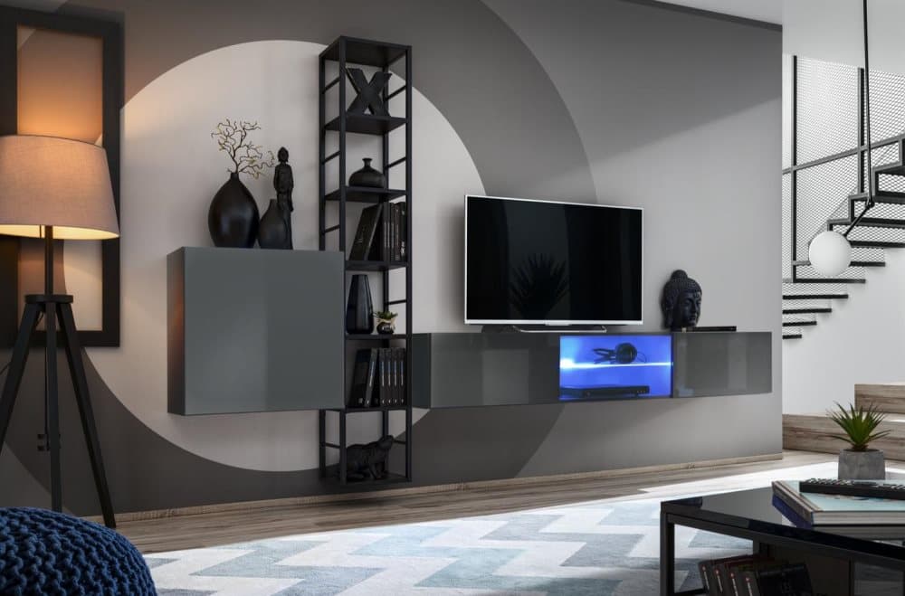 SWITCH II MEDIAMÖBEL 270 GRÅ/SVART