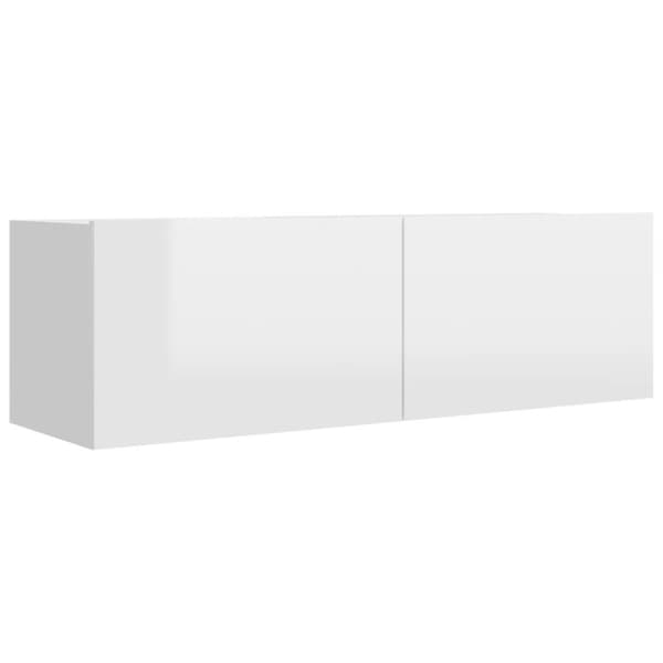 vidaXL TV-bänk vit högglans 100x30x30 cm konstruerat trä