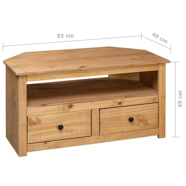 vidaXL tv-skænk 93 x 49 x 49 cm massivt fyrretræ Panama