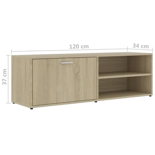 vidaXL TV-taso Sonoma-tammi 120x34x37 cm lastulevy