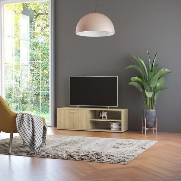 vidaXL TV-taso Sonoma-tammi 120x34x37 cm lastulevy