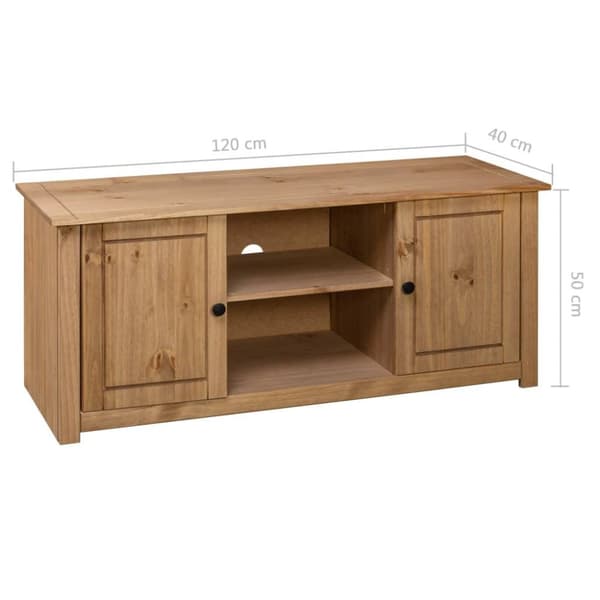 vidaXL TV-benk 120x40x50 cm heltre furu Panama Range
