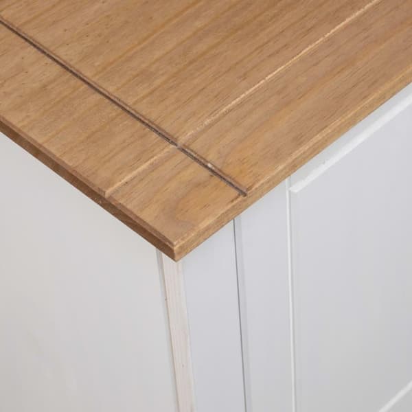 vidaXL TV-benk hvit 120x40x50 cm heltre furu Panama Range