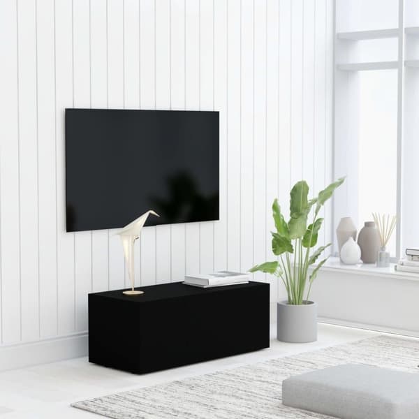 vidaXL tv-skab 80x34x30 cm spånplade sort