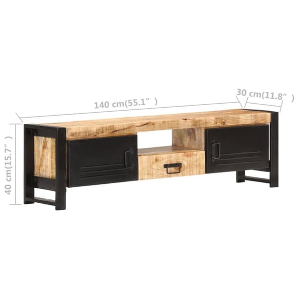 vidaXL TV-bänk 140x30x40 cm grovt mangoträ