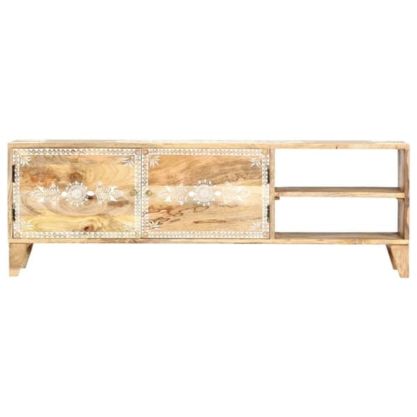 vidaXL TV-benk 120x30x40 cm heltre mango
