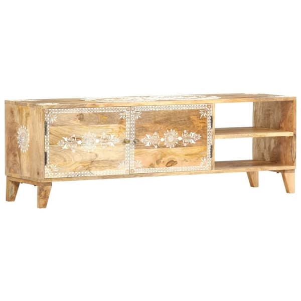 vidaXL TV-benk 120x30x40 cm heltre mango