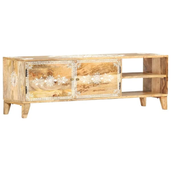 vidaXL TV-benk 120x30x40 cm heltre mango