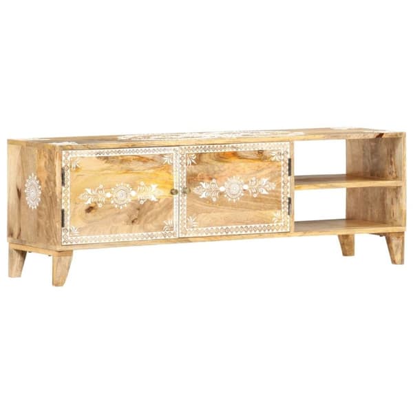 vidaXL TV-benk 120x30x40 cm heltre mango