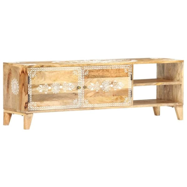vidaXL TV-benk 120x30x40 cm heltre mango