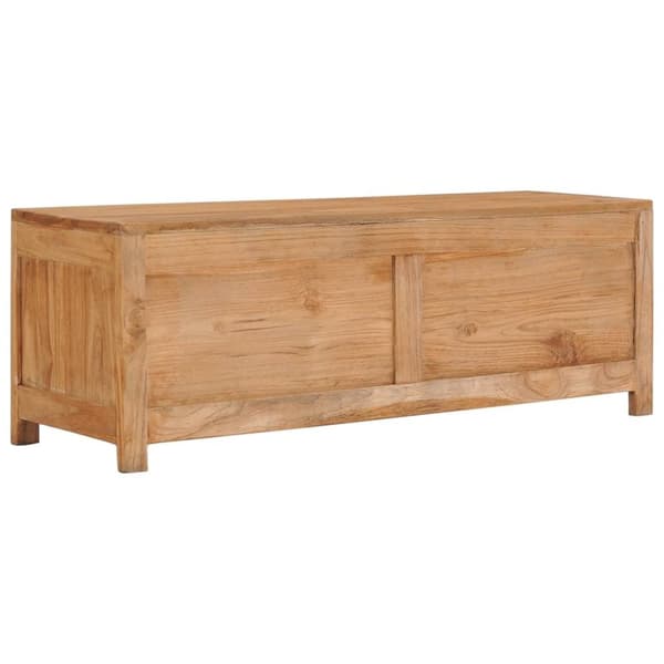 vidaXL tv-bord 100x30x35 cm massivt teaktræ