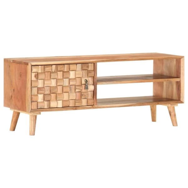 vidaXL TV-benk 100x35x40 cm heltre akasie