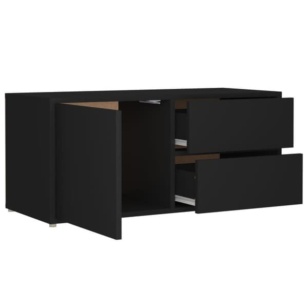 vidaXL TV-benk svart 80x34x36 cm sponplate