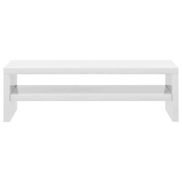 vidaXL skærmstander 42 x 24 x 13 cm spånplade hvid højglans