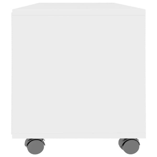 vidaXL tv-skab med hjul 90 x 35 x 35 cm spånplade hvid