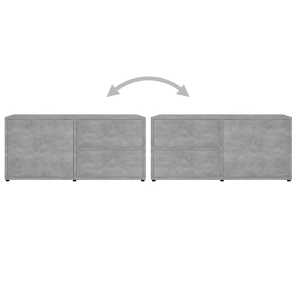 vidaXL TV-bänk betonggrå 80x34x36 cm spånskiva