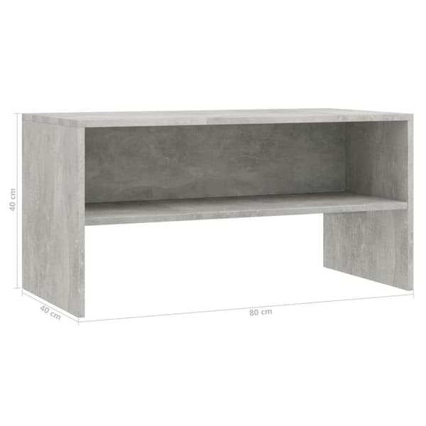 vidaXL TV-bänk betonggrå 80x40x40 cm spånskiva