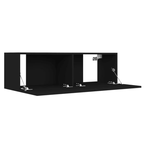 vidaXL TV-benk svart 100x30x30 cm konstruert tre