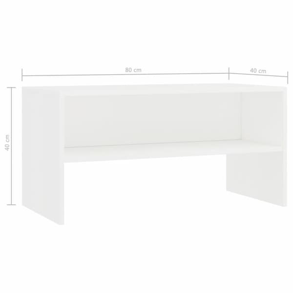 vidaXL tv-skab 80 x 40 x 40 cm spånplade hvid