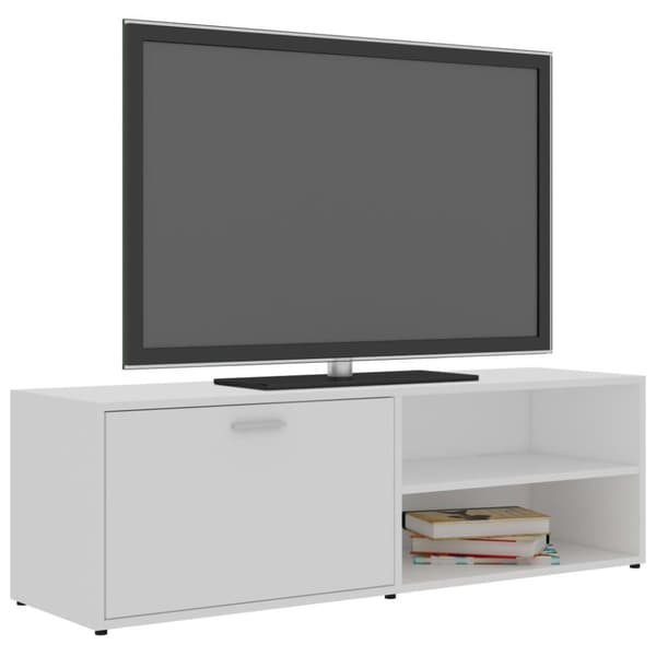 vidaXL TV-bänk vit 120x34x37 cm spånskiva