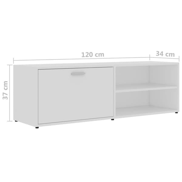 vidaXL TV-bänk vit 120x34x37 cm spånskiva