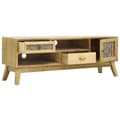 Miniatyrbillede 4 af 9: vidaXL tv-bord 120x30x42 cm udskåret design træ brun