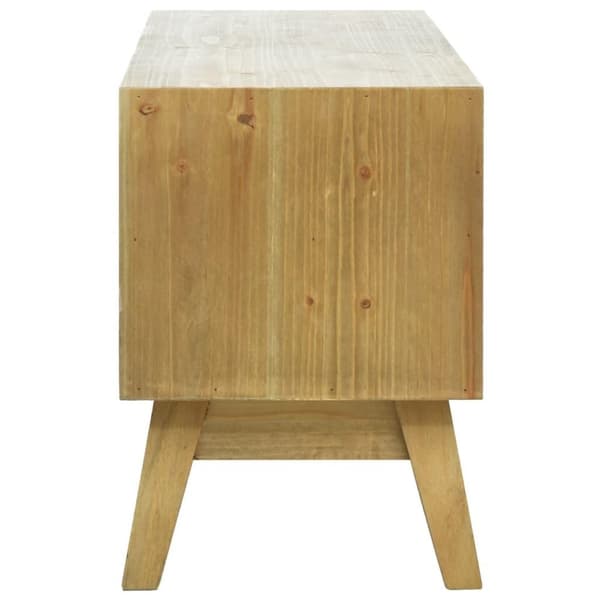 vidaXL tv-bord 120x30x42 cm udskåret design træ brun
