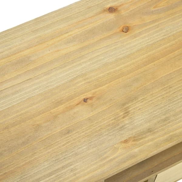 vidaXL tv-bord 120x30x42 cm udskåret design træ brun
