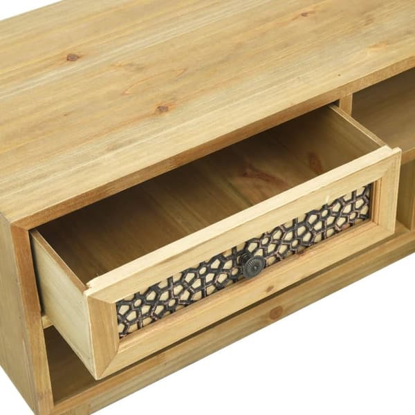 vidaXL tv-bord 120x30x42 cm udskåret design træ brun