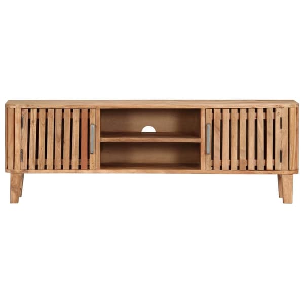 vidaXL TV-bänk 130x30x45 cm massivt akaciaträ