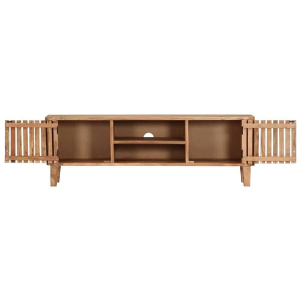 vidaXL TV-bänk 130x30x45 cm massivt akaciaträ