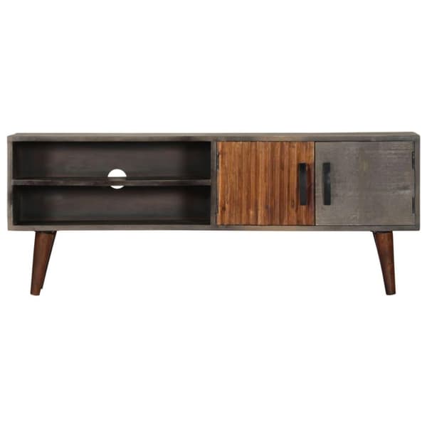 vidaXL tv-skab 130x30x46 cm massivt ru mangotræ