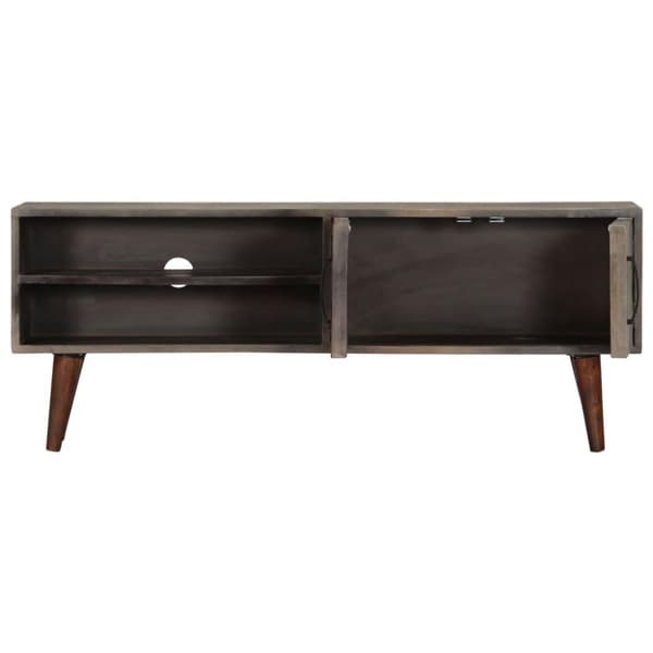 vidaXL tv-skab 130x30x46 cm massivt ru mangotræ