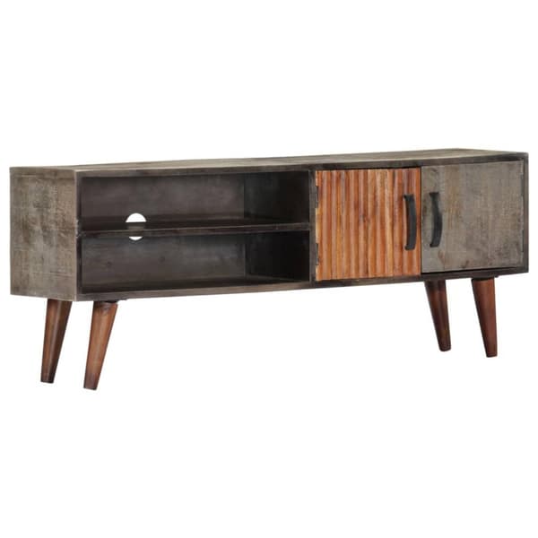 vidaXL tv-skab 130x30x46 cm massivt ru mangotræ